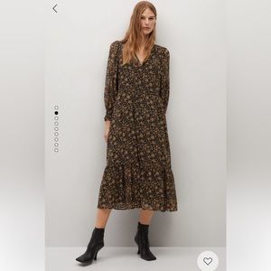 Mango Long Printed dress